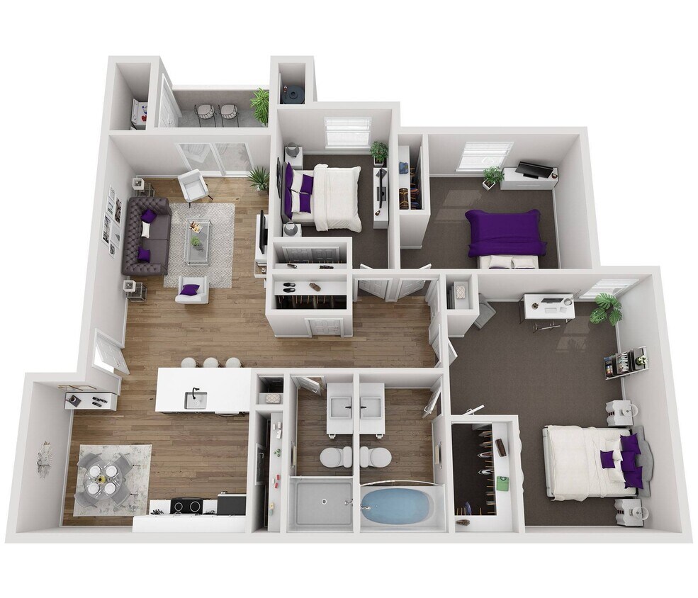 Floor Plan - 3 Bed 2 bath