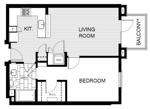 Floor Plan - 1x1 bmr 775