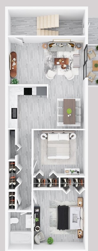 Floor Plan - Two Bedroom One Bath