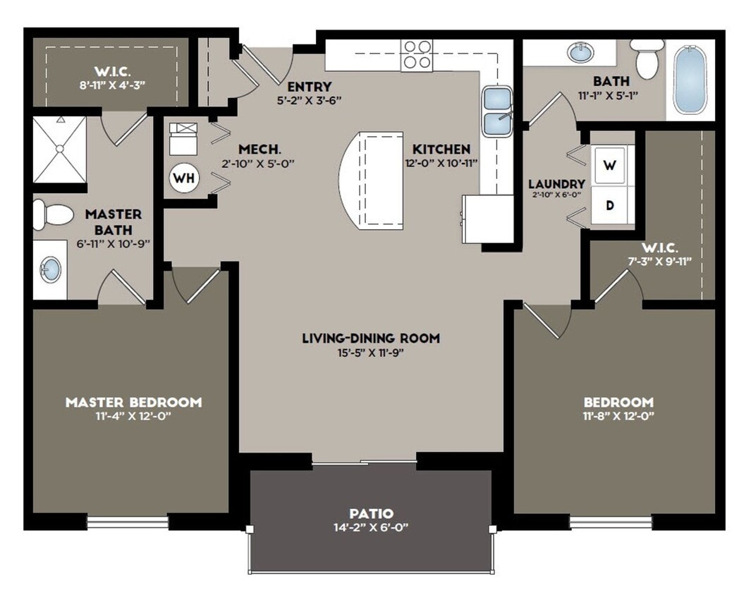 Floor Plan - The Sonoma With Detached Garage