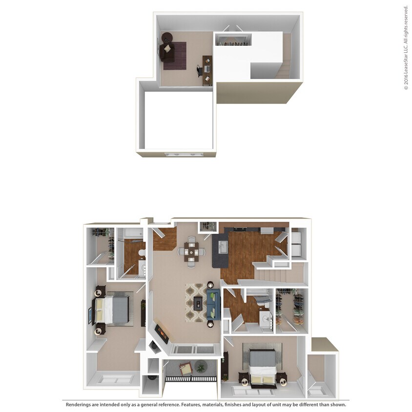Floor Plan - Cameron-2 w/Loft- Elevator Bui