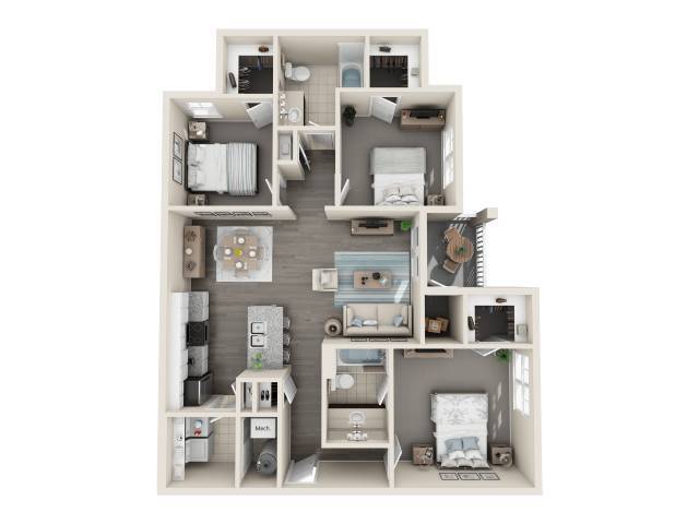 Floor Plan - 3 Bed 2 Bath 