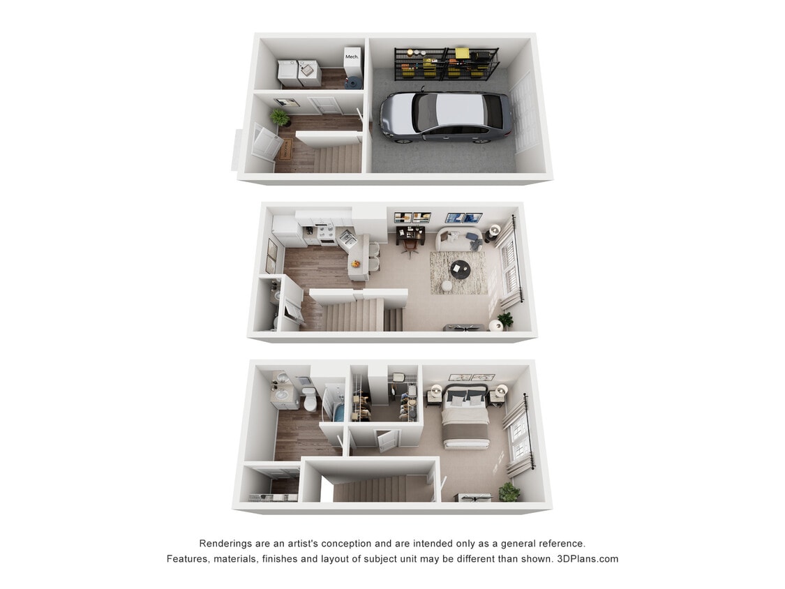 A2 Stanton_1Bed_1.5Bath_1070 Sq Ft - A2 Stanton - 1 Bedrooms, 1.5 Bathroom