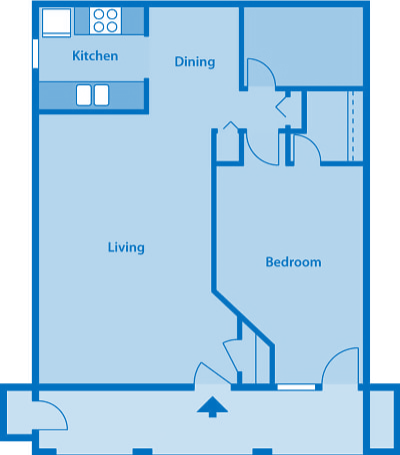 Floor Plan - 1D | One Bedroom