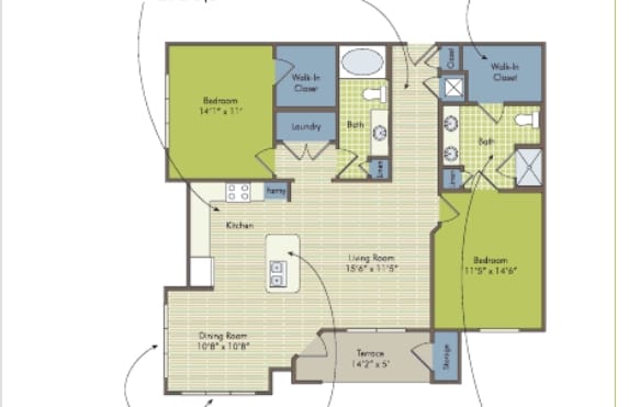 The Arcadian - B2 Arcadian Garden - 2 Bedroom, 2 Bathroom
