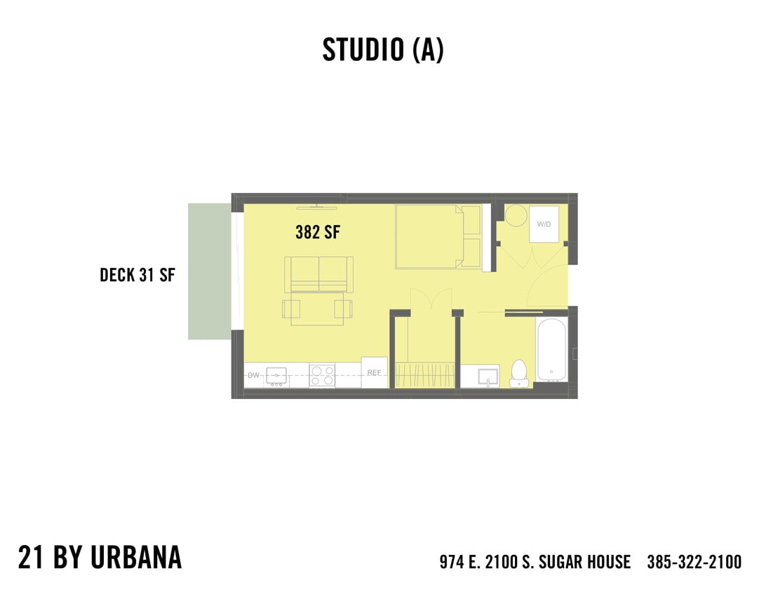 Floor Plan - STUDIO (21-0A)