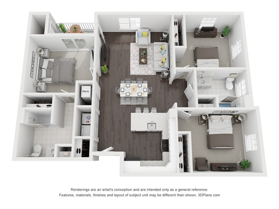 Floor Plan - 3 Bedroom - Type A