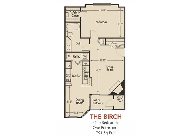 Floor Plan - Birch - Renovated