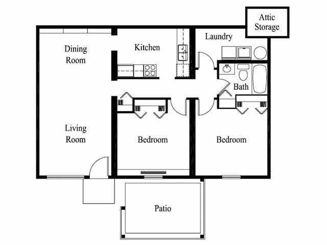 2BR/1BA - Two Bed One Bath