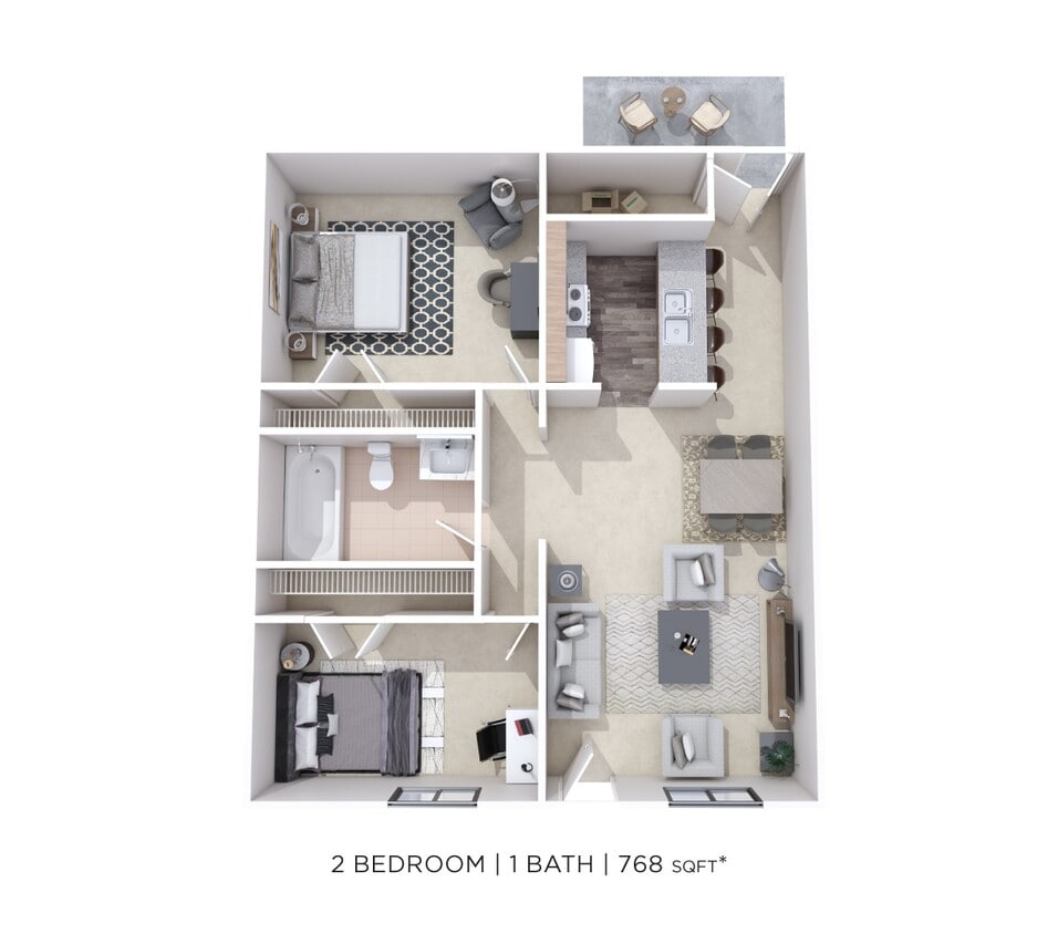 Floor Plan - Two Bedroom