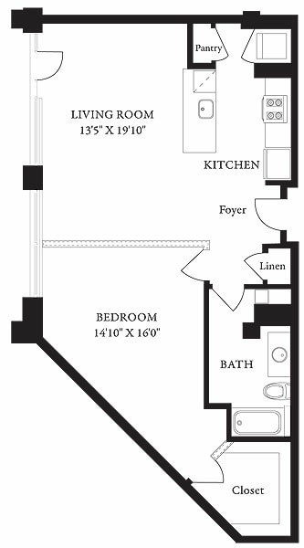 Lucky Strike 1M.jpg - LS-M One Bedroom, One Bathroom