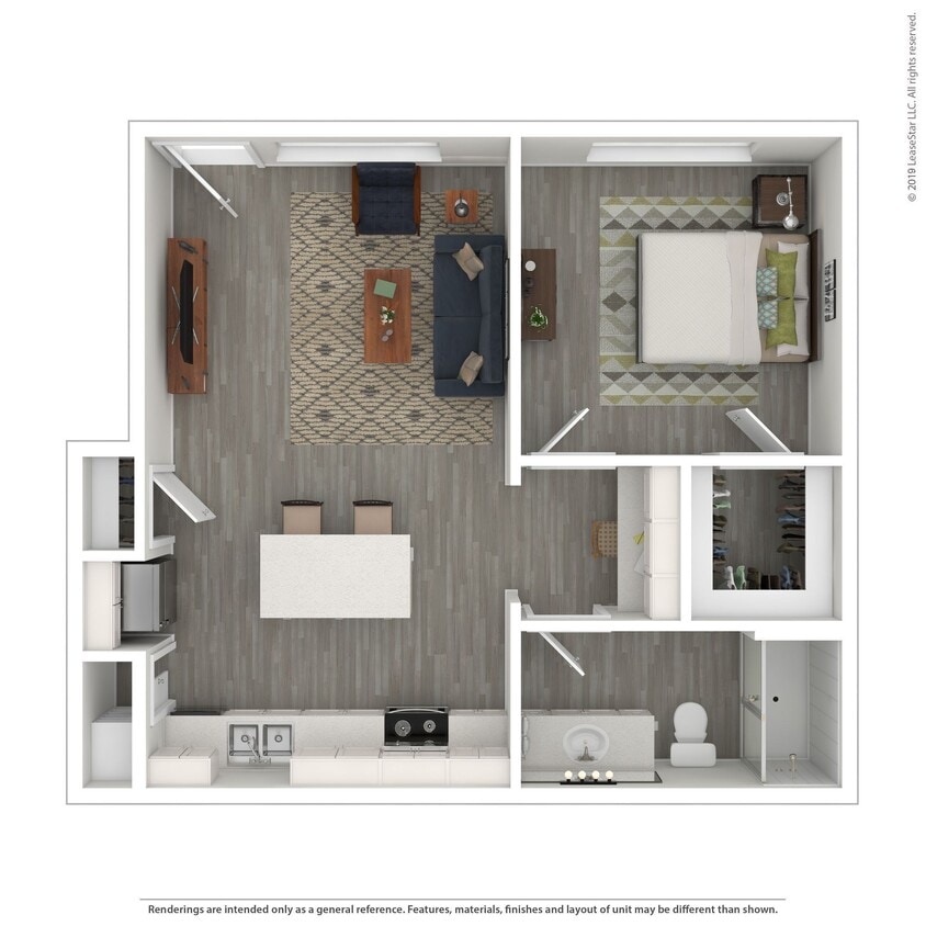 Floor Plan - 1 Bedroom