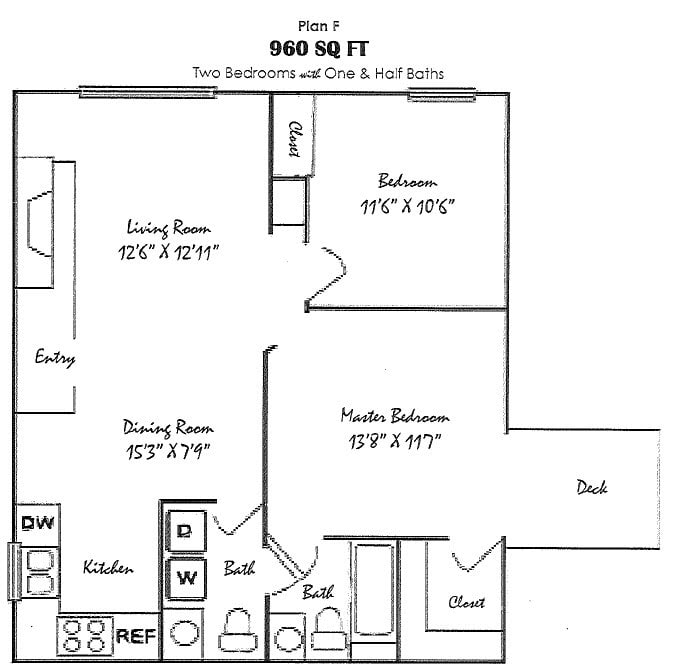 2BR/1.5BA - Cascade 2x1C