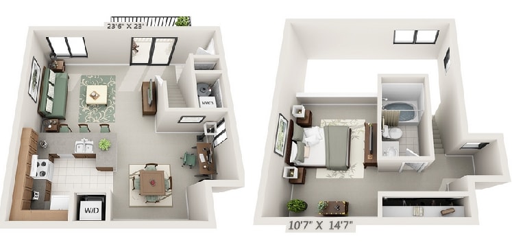 1BR/1BA - The One Bedroom 