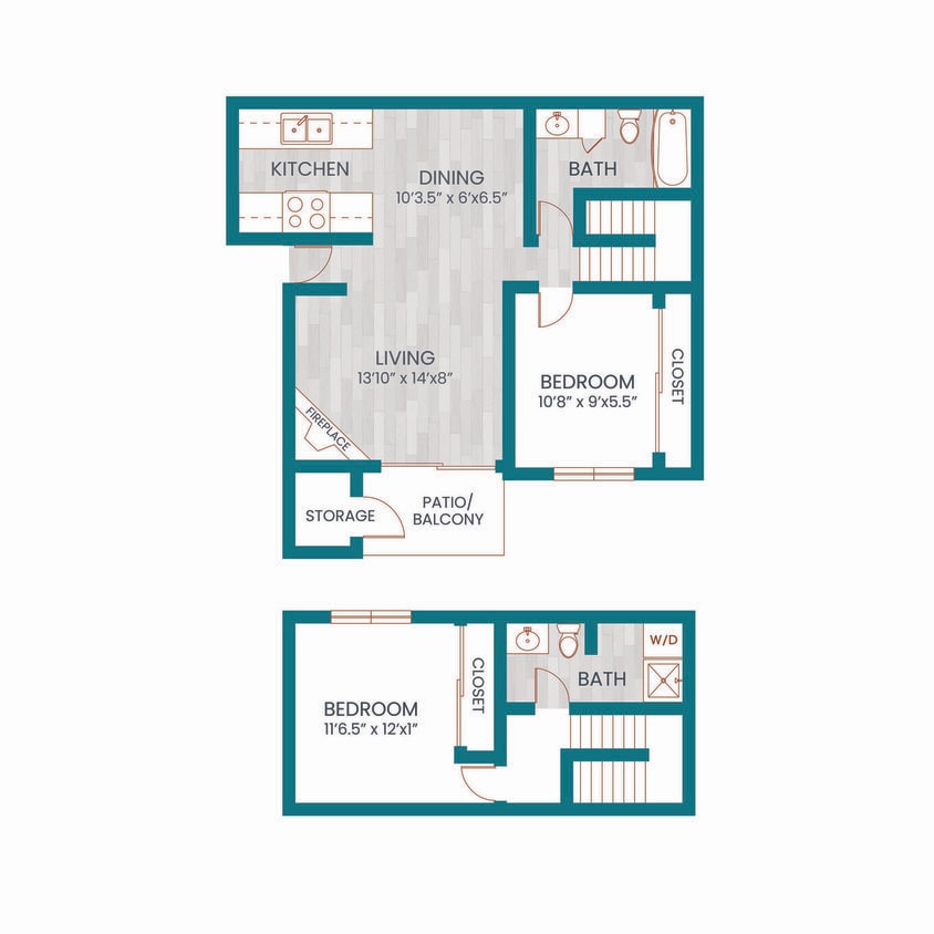 Floor Plan - 2x2r-T