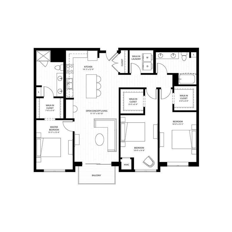 Floor Plan - Copenhagen 1