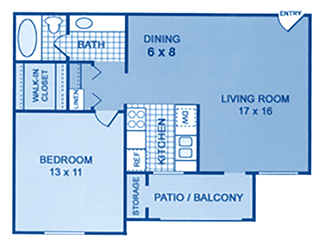 Floor Plan - 1C | One Bedroom