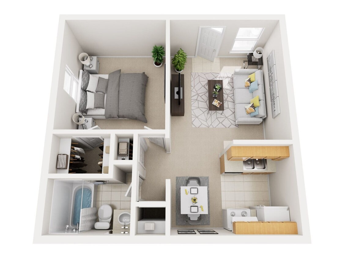 Floor Plan - Deluxe Standard One Bedroom Apartment Home