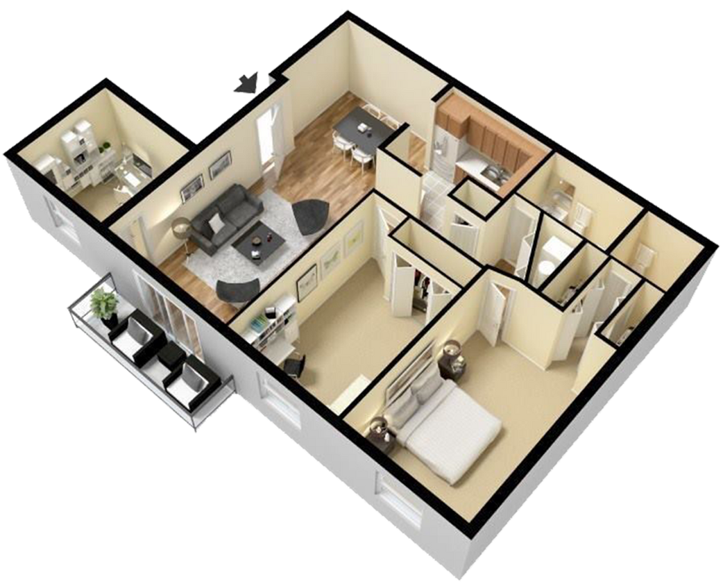 Floor Plan - The Standard Plymouth - 2.5 Bed