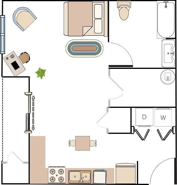 Floor Plan -  Elevate Your Lifestyle in Our Brand-New Studios !