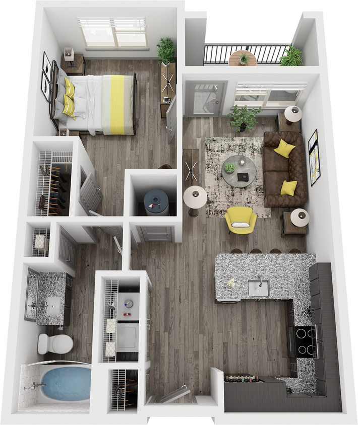 Cue Galatyn Station - A1E Floor Plan - A1E