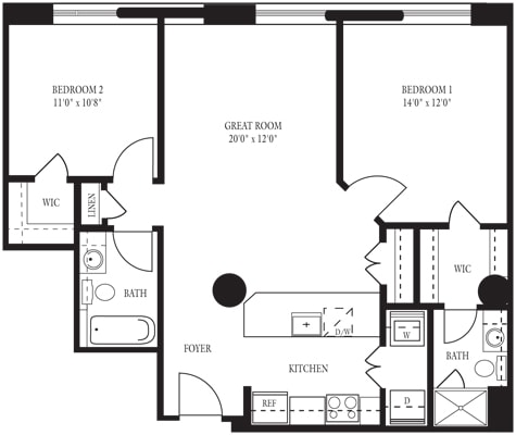 Consolidated 2H.jpg - CO-H Two Bedroom, Two Bathroom