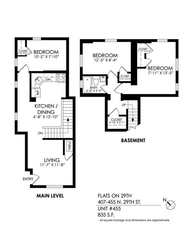 Floor Plan - 3 Bedroom, 1 Bath