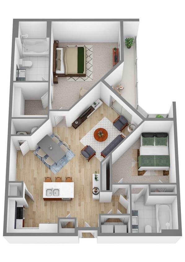 Rivera | 2 Bedroom | 2 Bath |1089 SF - Rivera