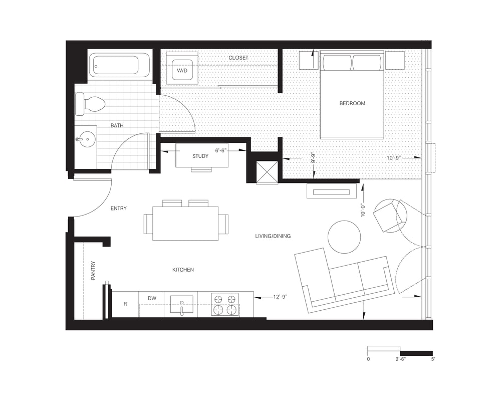 One Bedroom A7 - 1x1 - C