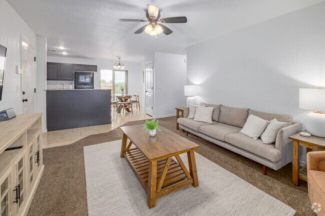 Upper Basic Furnished Unit - 3BR, 2BA - 1,300SF - Living, Kitchen, Dining Area - Prairie Breeze Townhomes