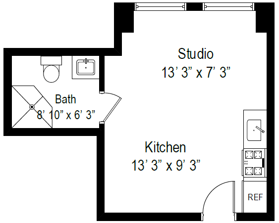 Floor Plan - Studio - Style E
