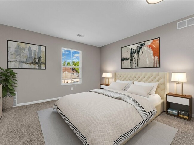 Open and bright primary bedroom for a easy relaxation getaway. - Wyndham Hill