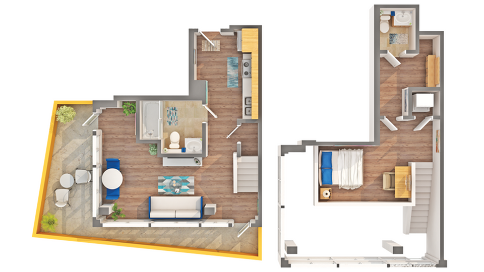 B11 Loft Floorplan - Unit 503 - Seaside II - B11 Loft