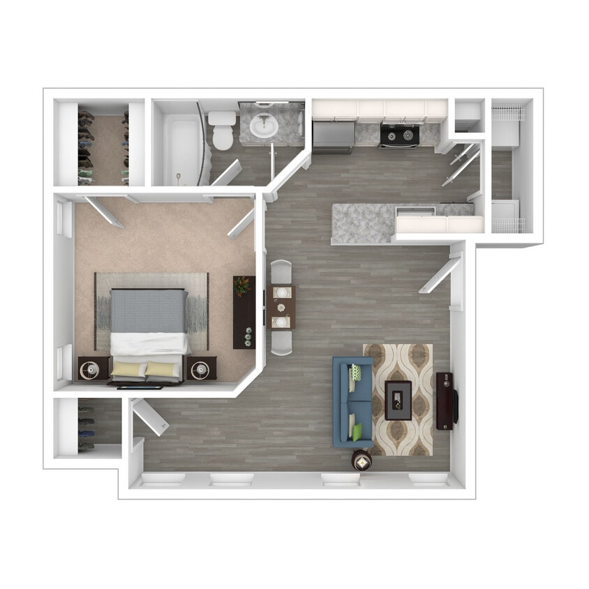 Floor Plan - 1X1 Upgrade