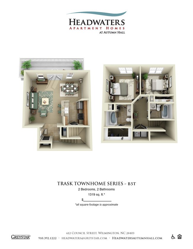 Floor Plan - 2 Bedroom 2 Bath