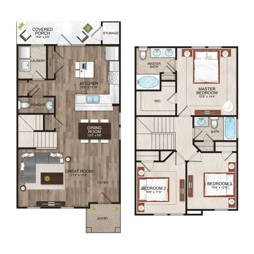 Floor Plan - HUDSON TOWNHOME