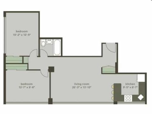 2BR/1BA - algn2b06