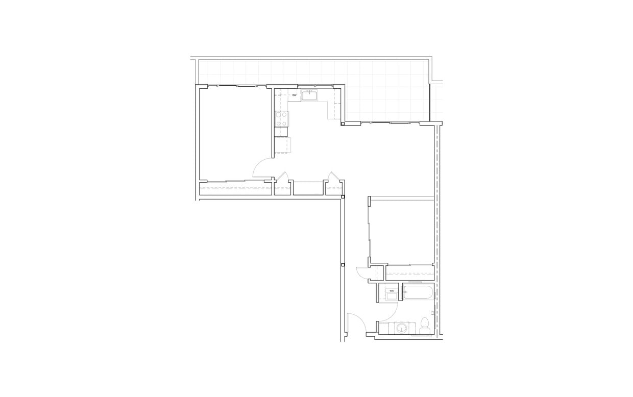 Floor Plan - 1 Bed/1 Bath-CI8