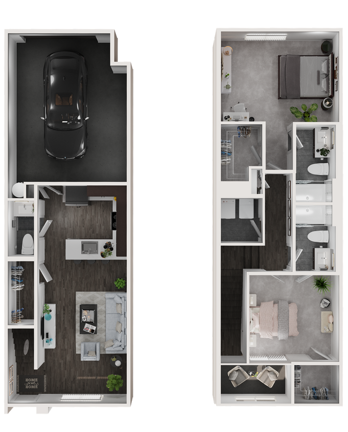 Floor Plan - 2X2 Townhome