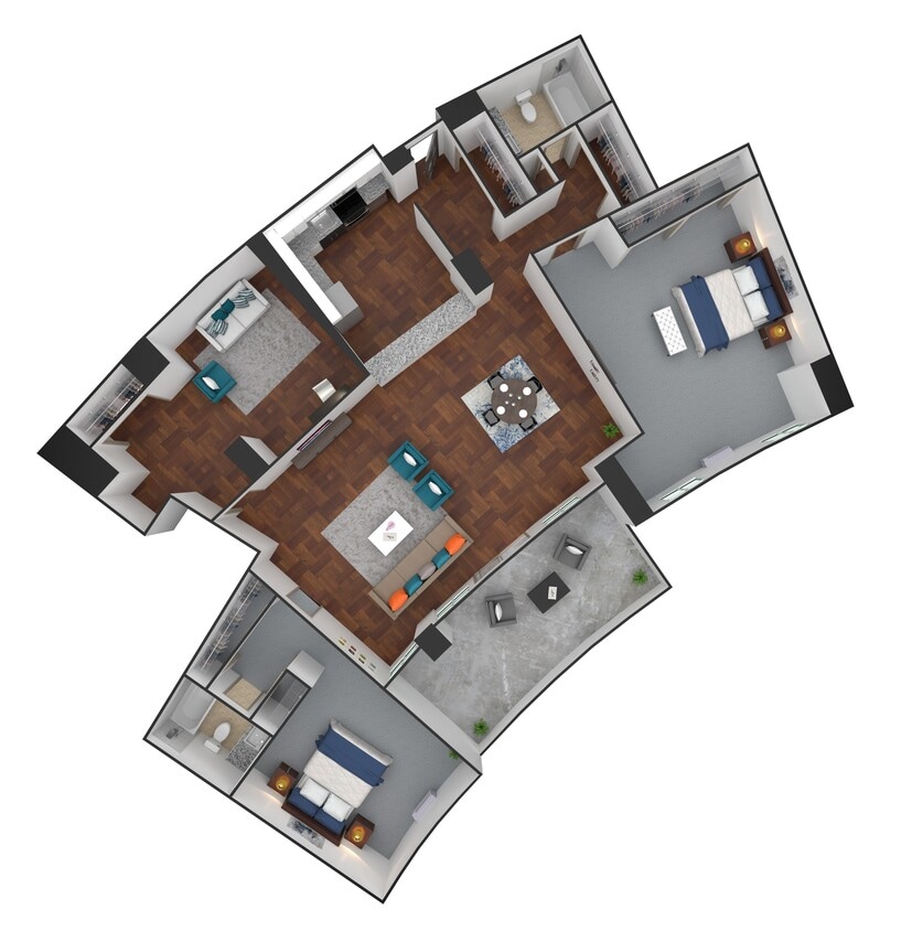 Floor Plan - H09 - 3 Bedroom / 2 Bathroom