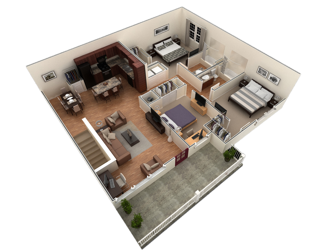 Floor Plan - 3 BR Grand Overlook