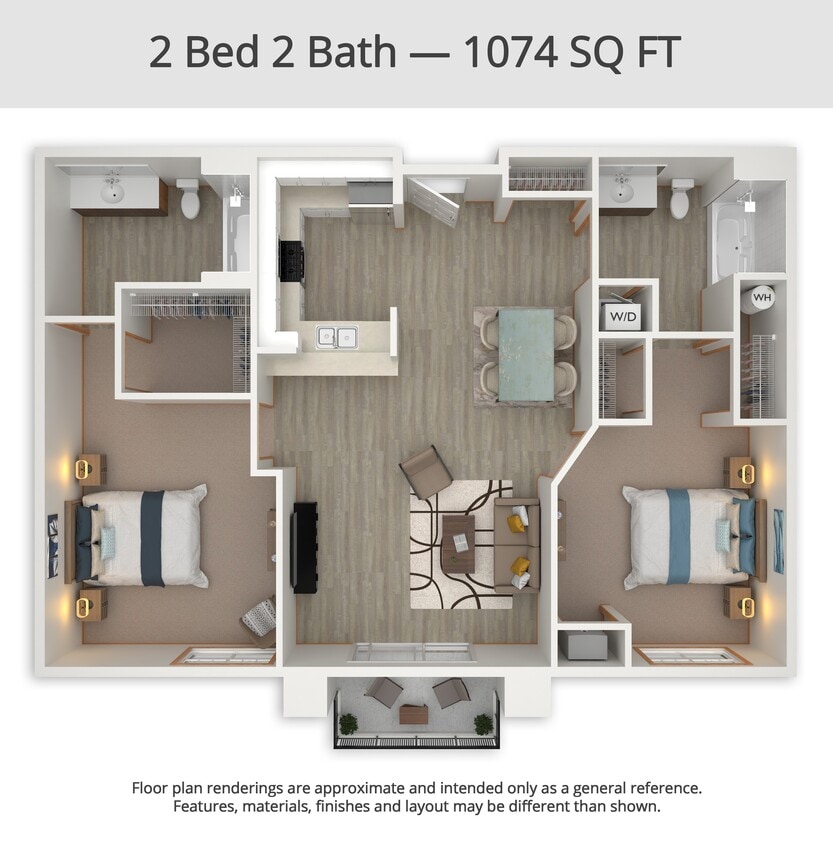 Floor Plan - 2 Bed 2 Bath (B6)