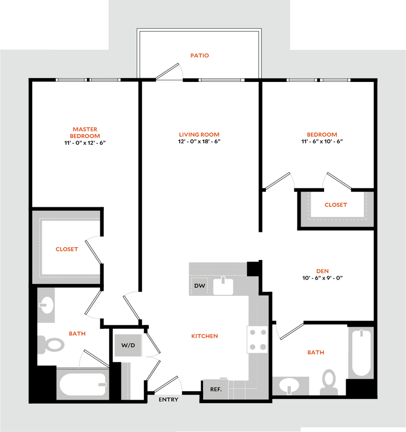 Floor Plan - Plan 2L-BMR (Income Limit)