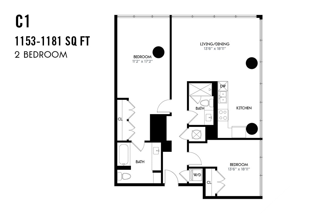 Floor Plan - Two Bedroom C1
