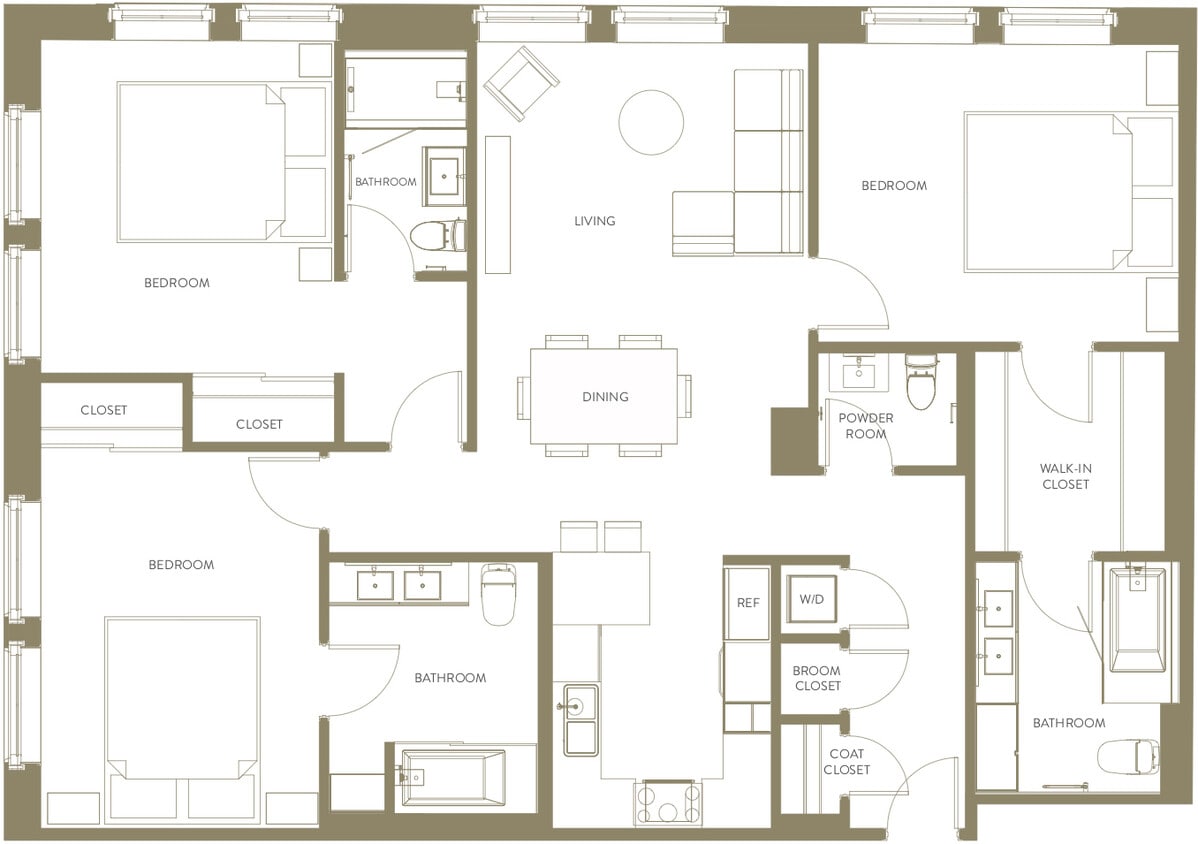 Floor Plan - Three Bedroom B