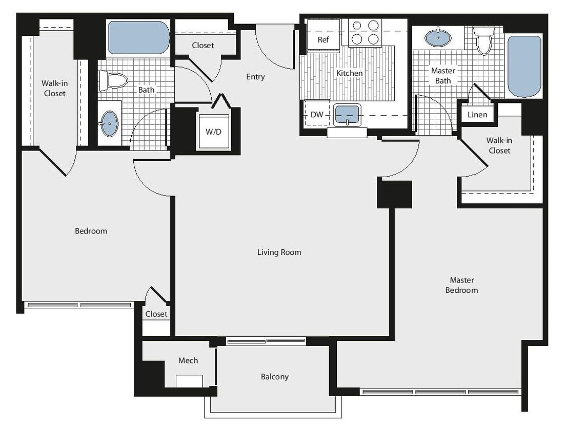 Floor Plan - 2 Bed/2 Bath - bcj3