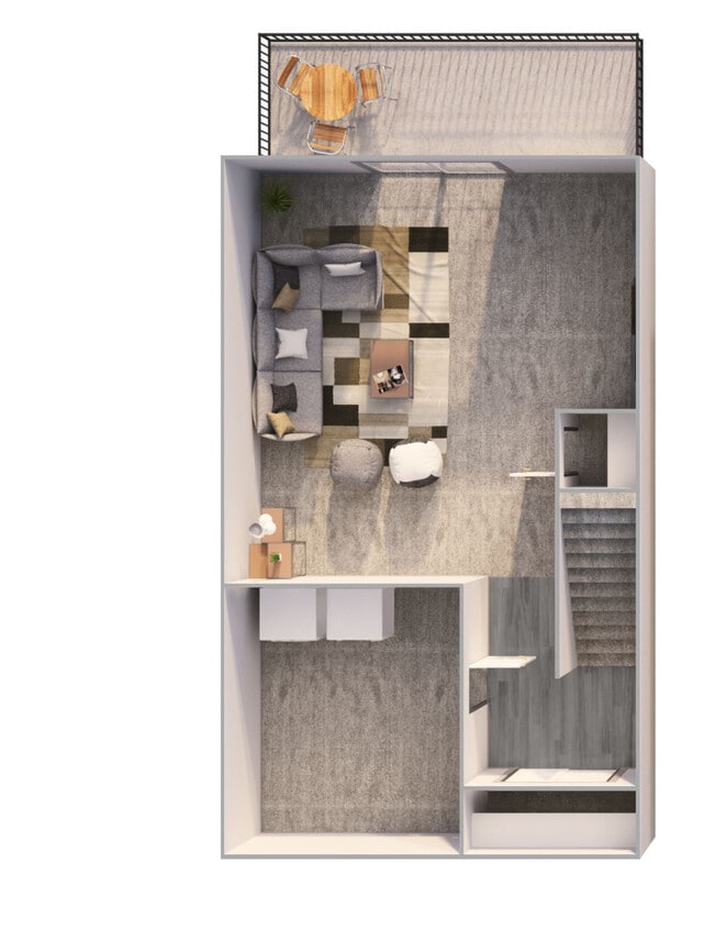 Floor Plan - 2BR 2.5 BA 3 Story Highlands