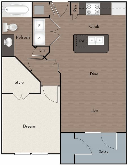 A4_Floorplan.jpg - 1 Bed X 1 Bath