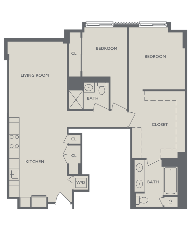 Floor Plan - Two Bedroom D