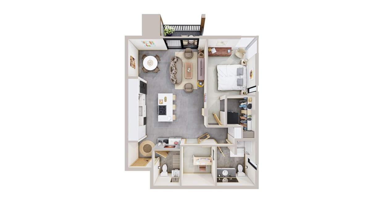 Floor Plan - 1 Bed Den - 8